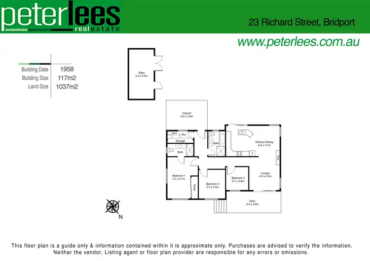 Floorplan of Homely house listing, 23 Richard Street, Bridport TAS 7262