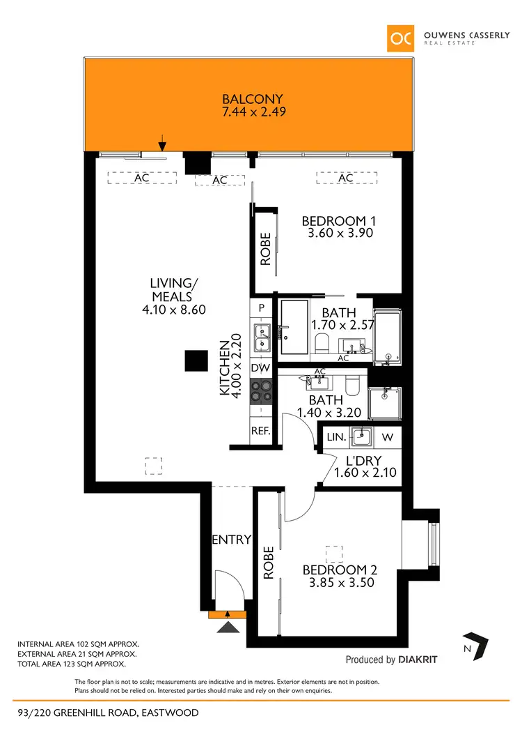 Floorplan of Homely apartment listing, 93/220 Greenhill Road, Eastwood SA 5063