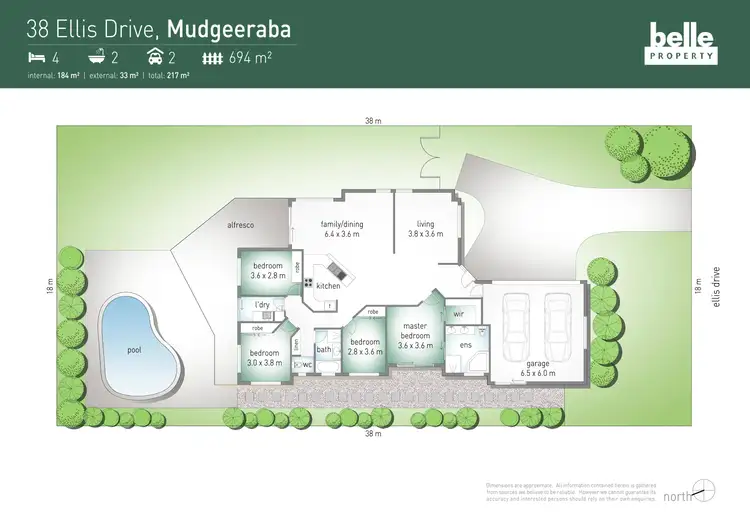 Floorplan of Homely house listing, 38 Ellis Drive, Mudgeeraba QLD 4213