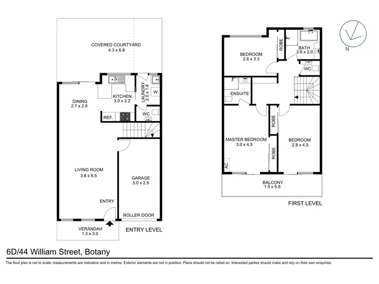 Floorplan of Homely townhouse listing, 6D/44 William Street, Botany NSW 2019