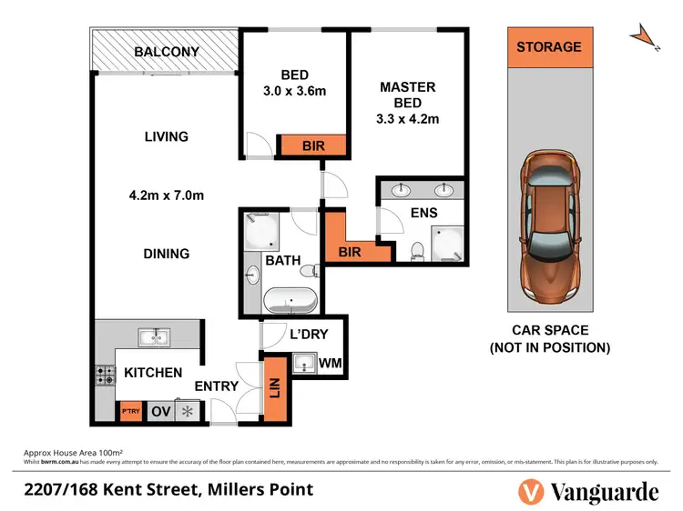 Floorplan of Homely apartment listing, 2207/168 Kent Street, Sydney NSW 2000