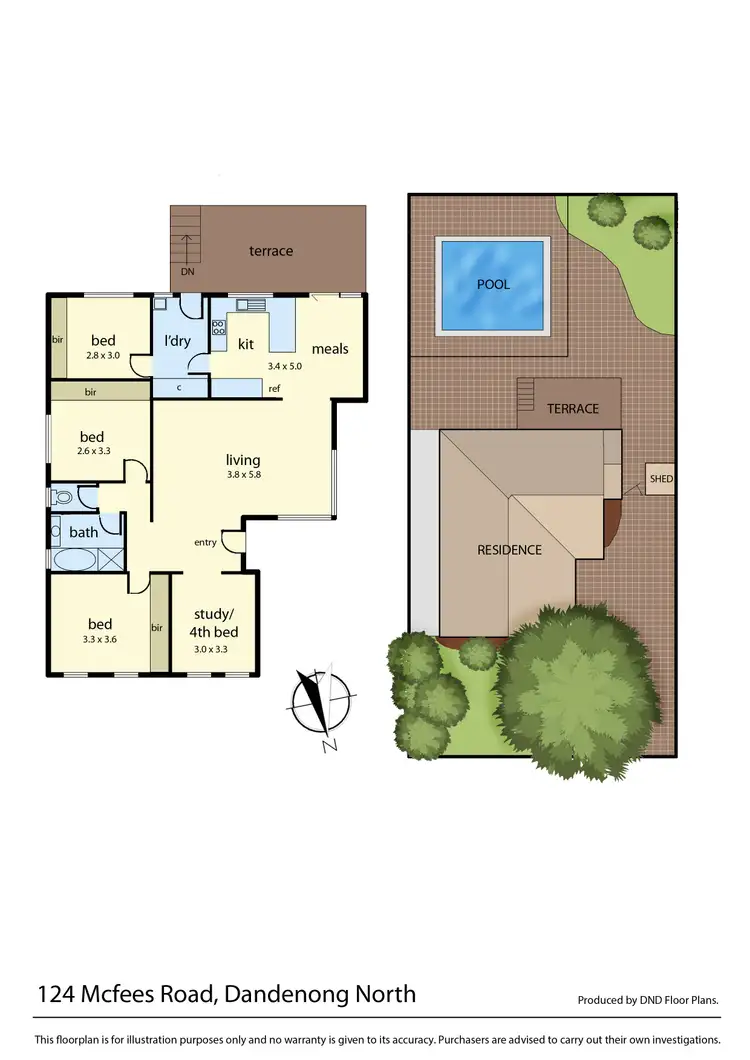 Floorplan of Homely house listing, 124 Mcfees Road, Dandenong North VIC 3175