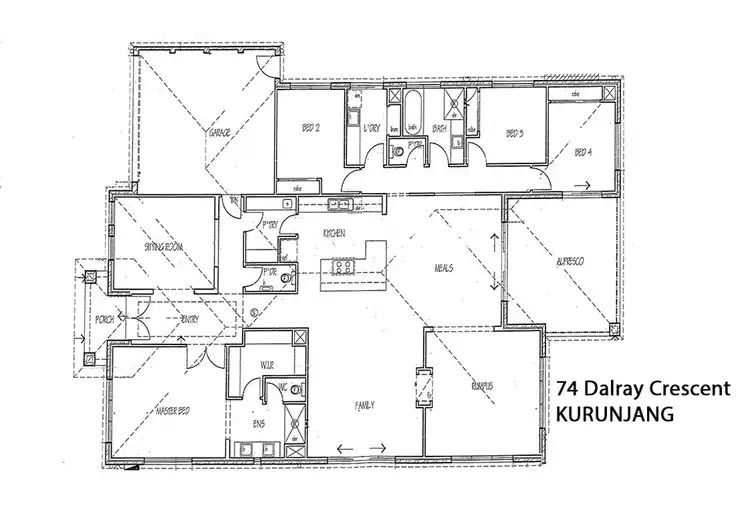 Floorplan of Homely house listing, 74 Dalray Crescent, Kurunjang VIC 3337