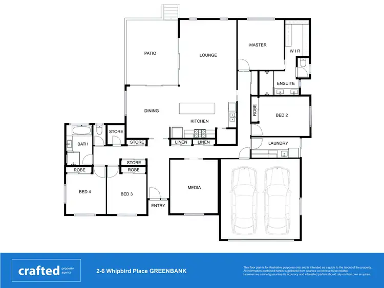 Floorplan of Homely house listing, 2-6 Whipbird Place, Greenbank QLD 4124
