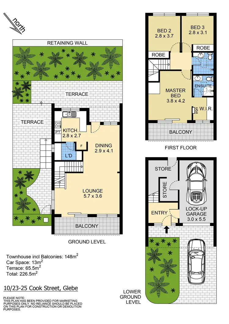 Floorplan of Homely townhouse listing, 10/23-25 Cook Street, Glebe NSW 2037