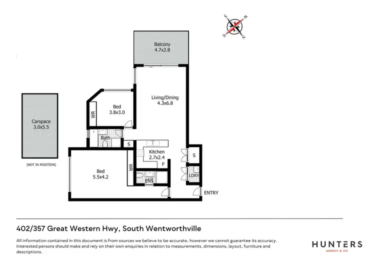 Floorplan of Homely apartment listing, 402/357 Great Western Highway, Wentworthville NSW 2145