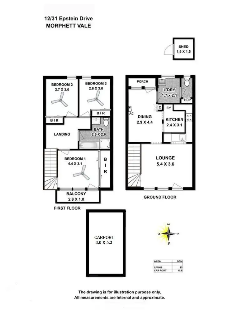 Floorplan of Homely house listing, 12/31 Epstein Drive, Morphett Vale SA 5162