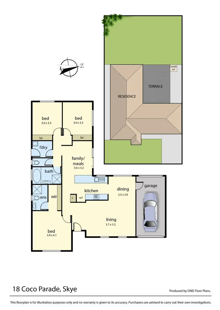 Floorplan of Homely house listing, 18 Coco Parade, Skye VIC 3977