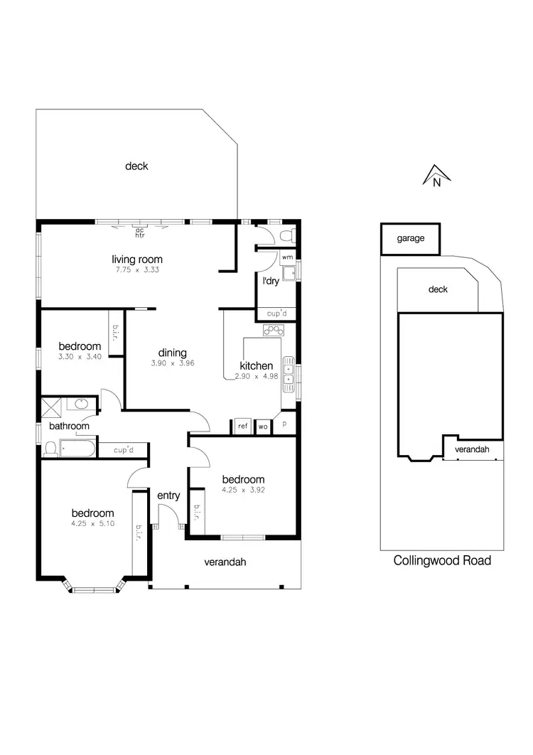 Floorplan of Homely house listing, 1/38 Collingwood Road, Newport VIC 3015