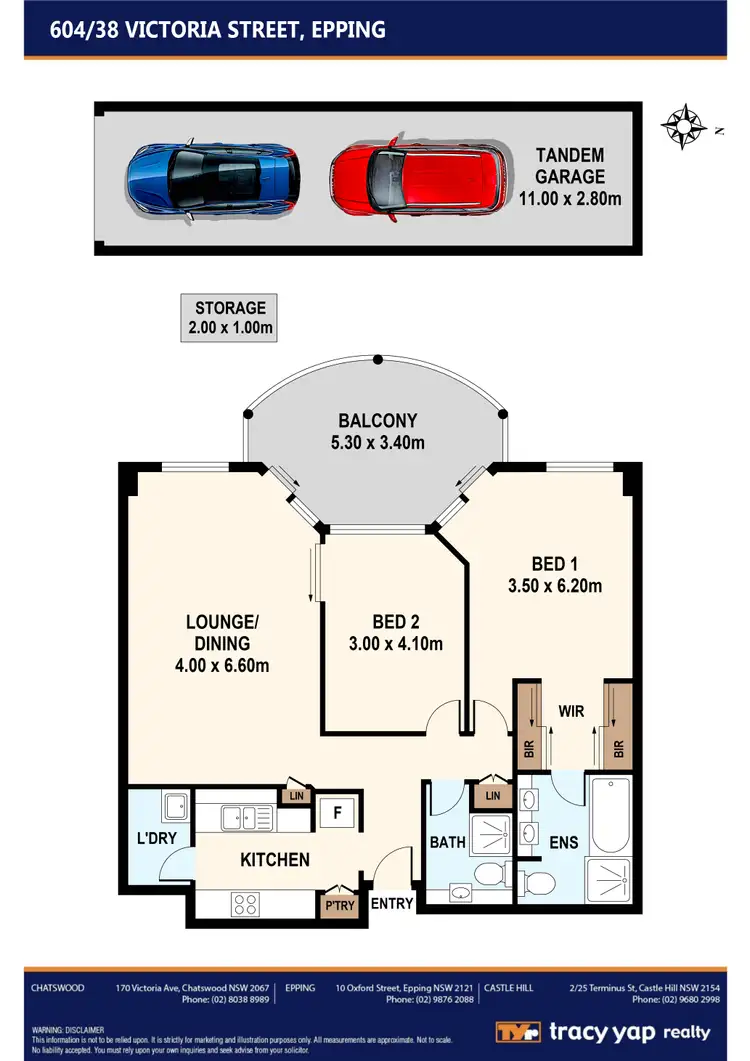 Floorplan of Homely apartment listing, 604/38 Victoria Street, Epping NSW 2121