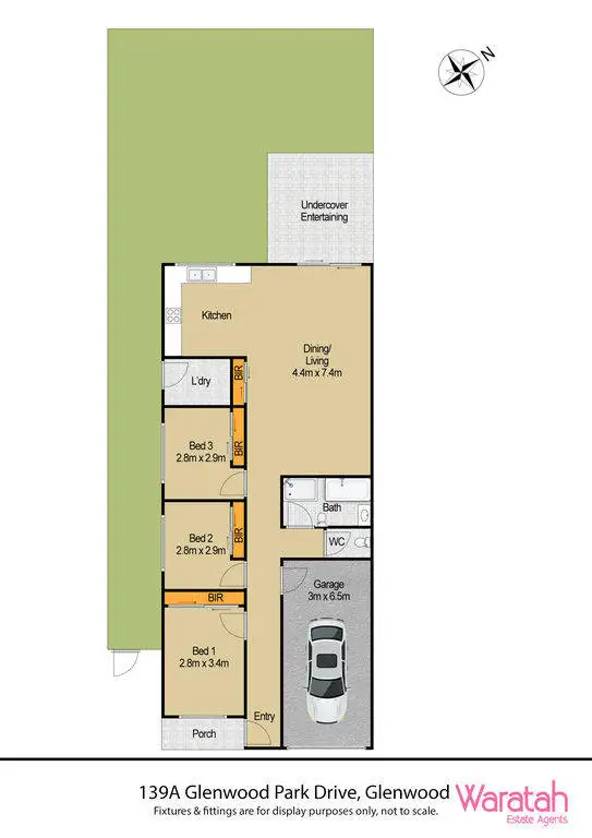 Floorplan of Homely semi-detached listing, 139A Glenwood Park Drive, Glenwood NSW 2768