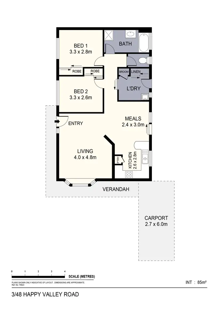 Floorplan of Homely unit listing, 3/48 Happy Valley Road, Ironbark VIC 3550