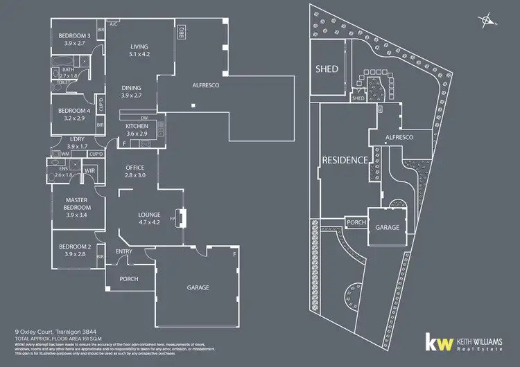 Floorplan of Homely house listing, 9 Oxley Court, Traralgon VIC 3844