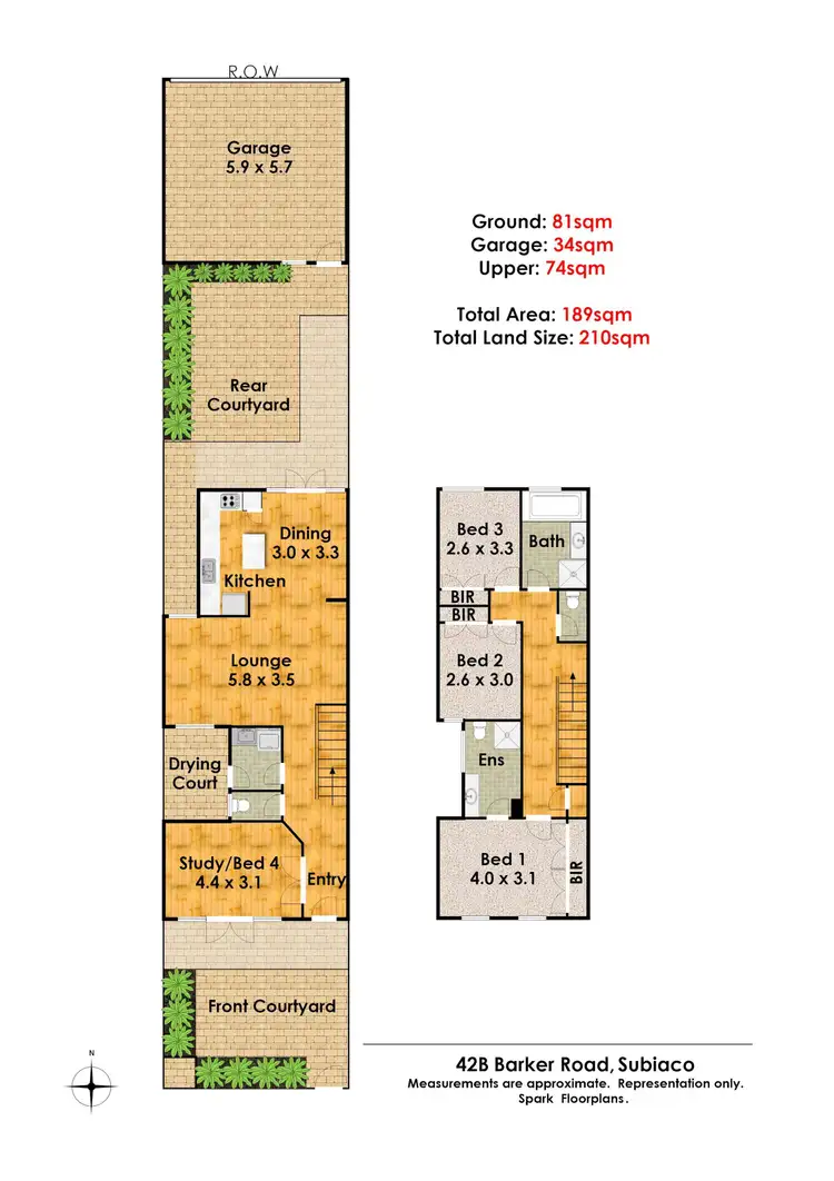Floorplan of Homely townhouse listing, B/42 Barker Road, Subiaco WA 6008