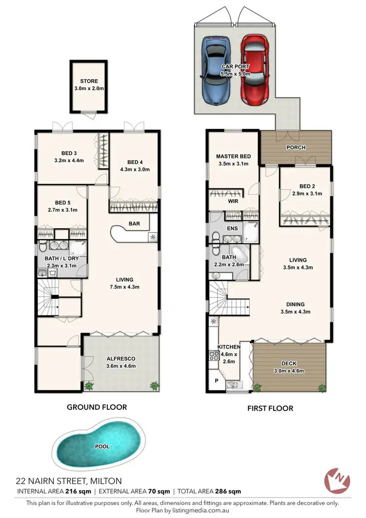 Floorplan of Homely house listing, 22 Nairn Street, Milton QLD 4064