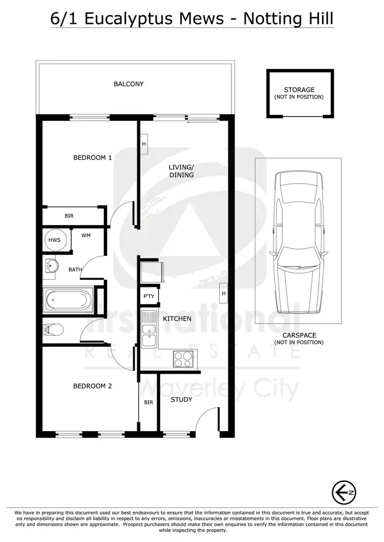 Floorplan of Homely apartment listing, 6/1 Eucalyptus Mews, Notting Hill VIC 3168