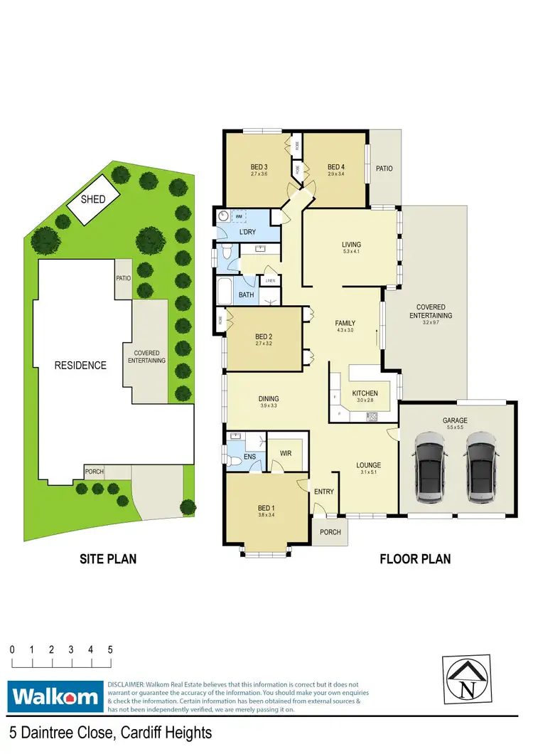 Floorplan of Homely house listing, 5 Daintree Close, Cardiff Heights NSW 2285