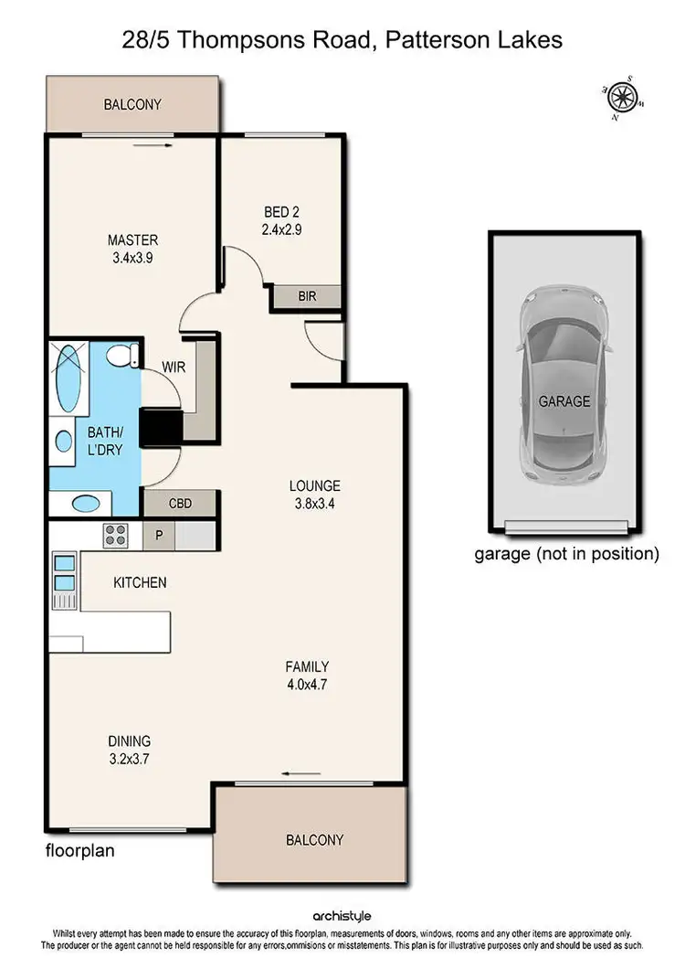Floorplan of Homely apartment listing, 28/5 Thompson Road, Patterson Lakes VIC 3197