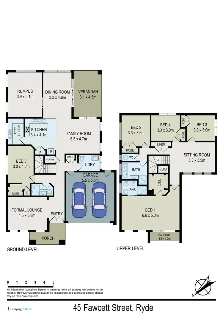 Floorplan of Homely house listing, 45 Fawcett Street, Ryde NSW 2112