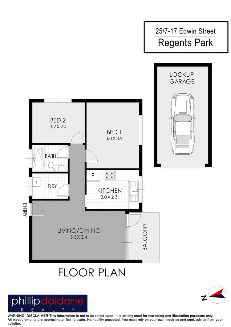 Floorplan of Homely apartment listing, 25/7 Edwin Street, Regents Park NSW 2143