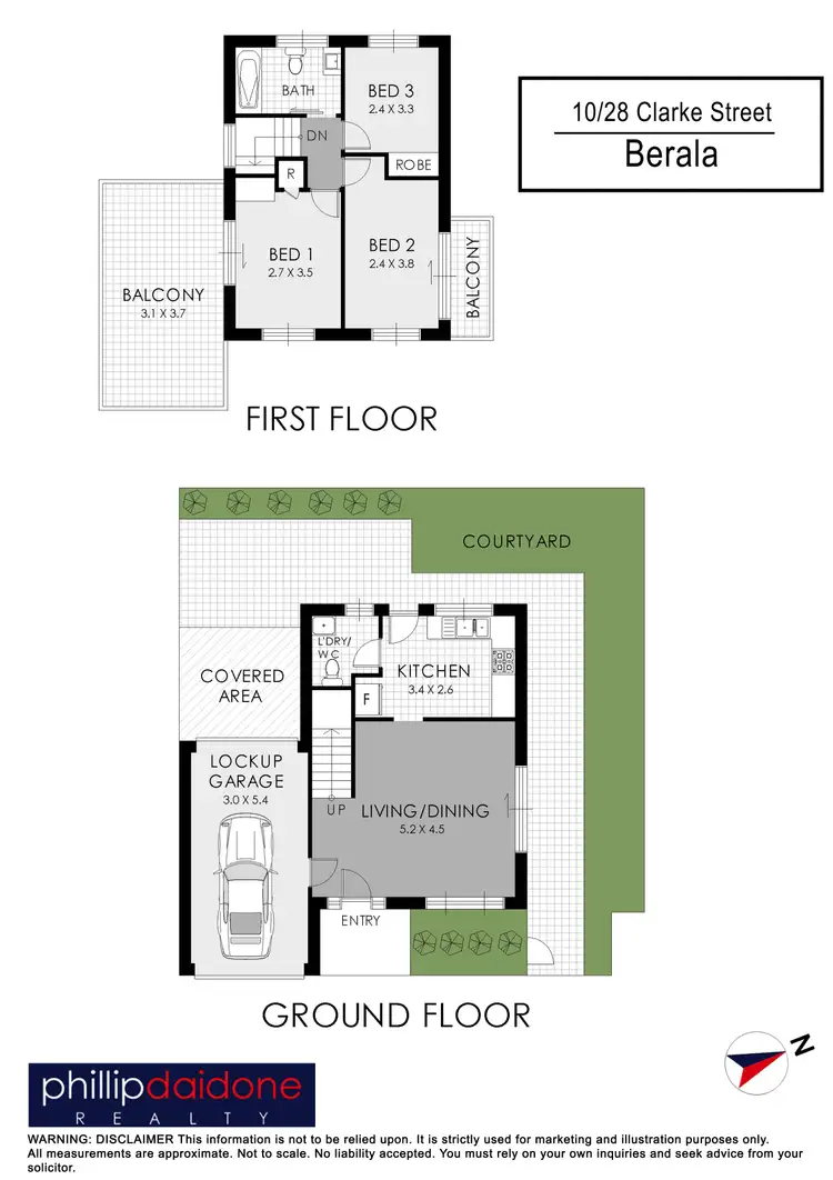 Floorplan of Homely townhouse listing, 10/28 Clarke Street, Berala NSW 2141