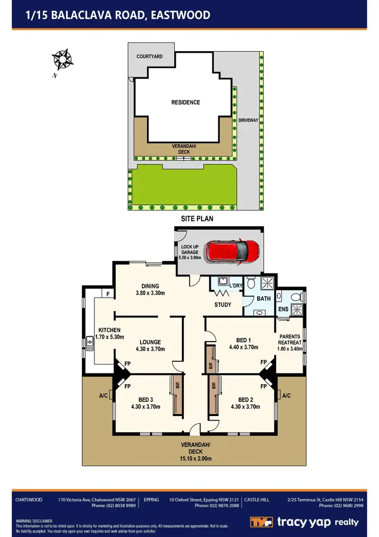 Floorplan of Homely villa listing, 1/15 Balaclava Road, Eastwood NSW 2122