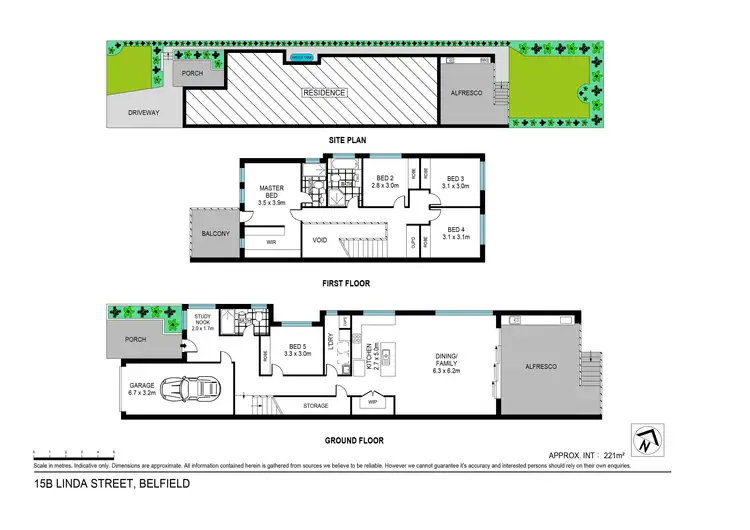Floorplan of Homely semi-detached listing, 15B Linda Street, Belfield NSW 2191