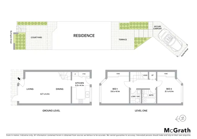 Floorplan of Homely townhouse listing, 1/81 Burlington Street, Crows Nest NSW 2065