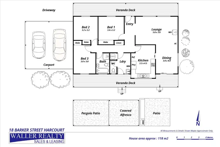 Floorplan of Homely house listing, 18 Barker Street, Harcourt VIC 3453