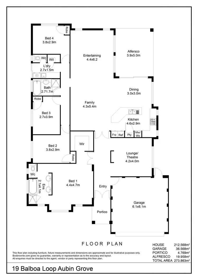 Floorplan of Homely house listing, 19 Balboa Loop, Aubin Grove WA 6164