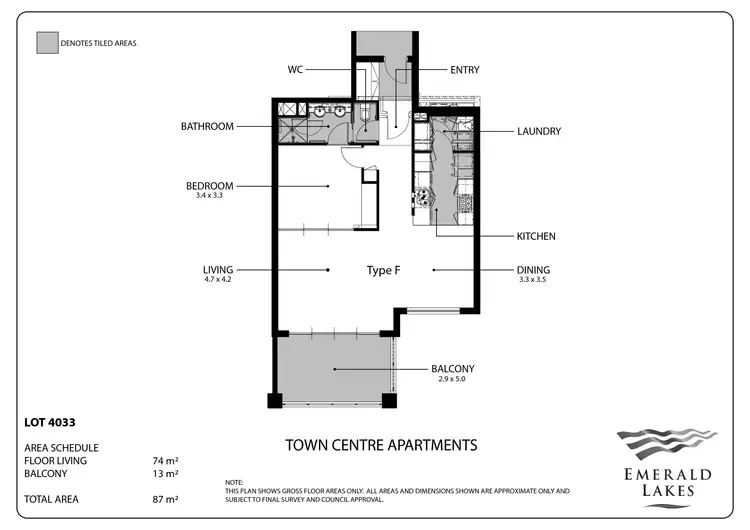 Floorplan of Homely apartment listing, 33/3027 The Boulevard, Carrara QLD 4211