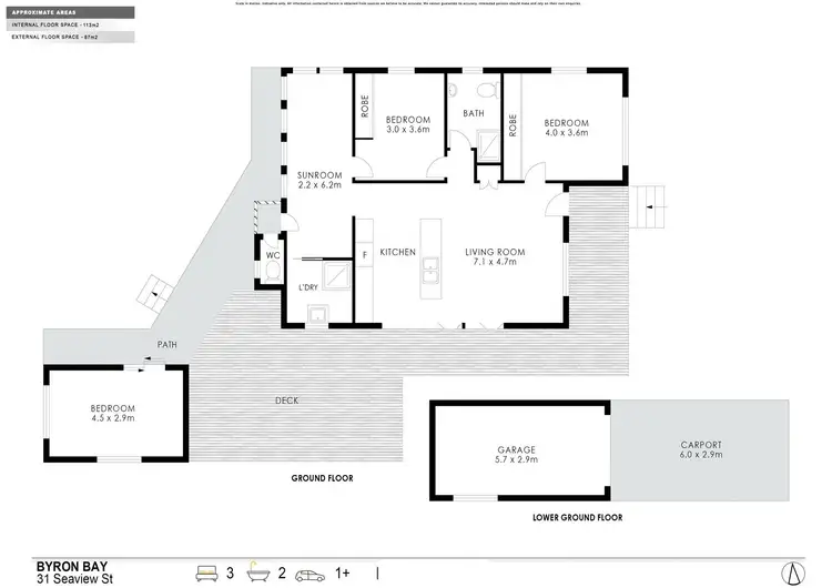 Floorplan of Homely house listing, 31 Seaview Street, Byron Bay NSW 2481