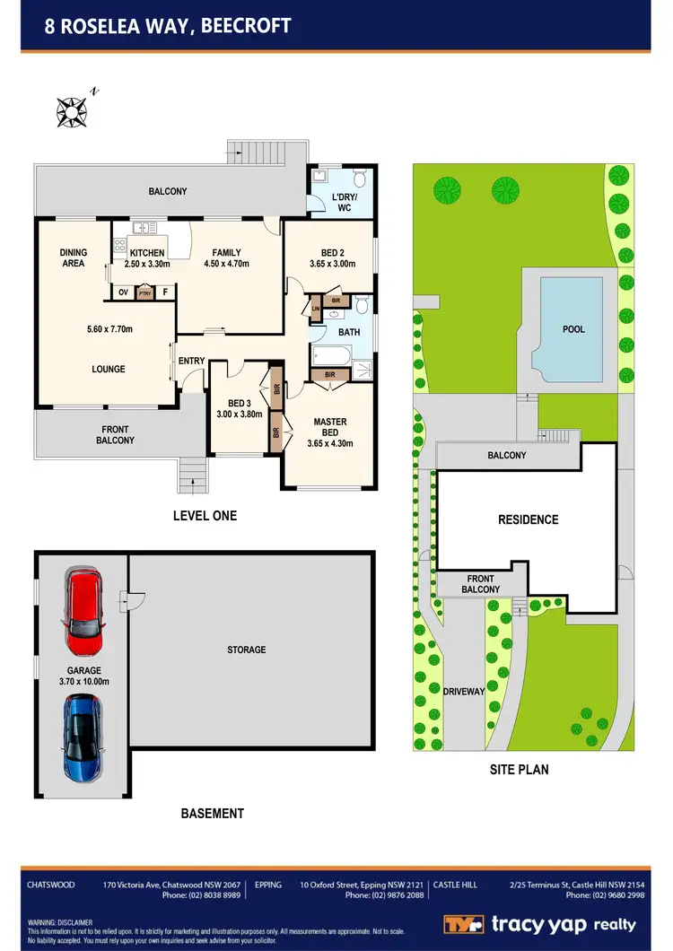 Floorplan of Homely house listing, 8 Roselea Way, Beecroft NSW 2119