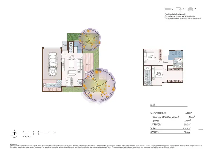 Floorplan of Homely townhouse listing, 9/30-32 Ames Avenue, Carnegie VIC 3163