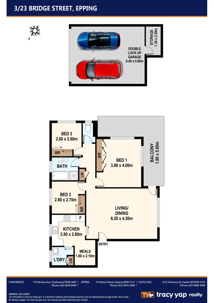 Floorplan of Homely apartment listing, 3/23 Bridge Street, Epping NSW 2121