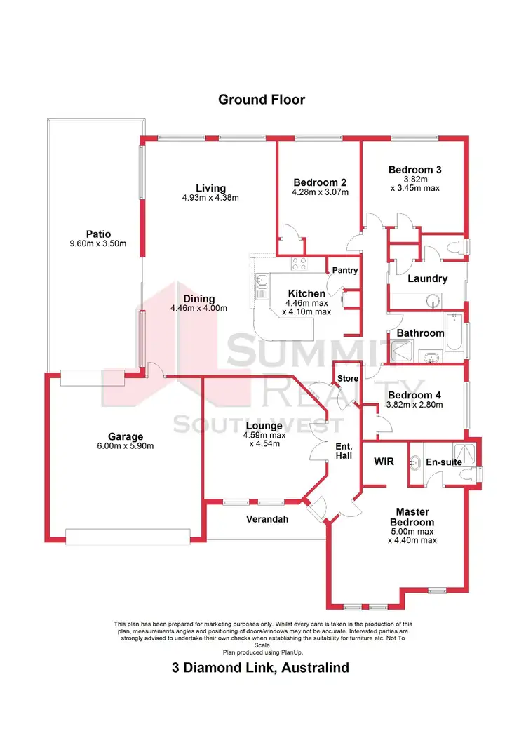 Floorplan of Homely house listing, 3 Diamond Link, Australind WA 6233