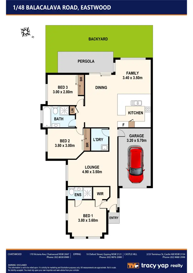 Floorplan of Homely villa listing, 1/48 Balaclava Road, Eastwood NSW 2122
