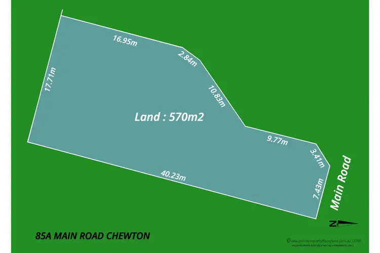 Floorplan of Homely land listing, 85A Main Road, Chewton VIC 3451