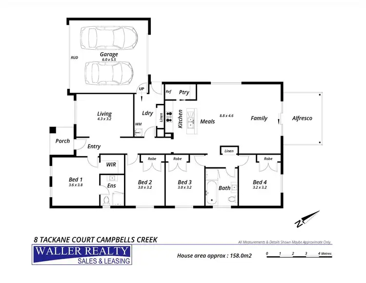 Floorplan of Homely house listing, 8 Tackane Court, Campbells Creek VIC 3451
