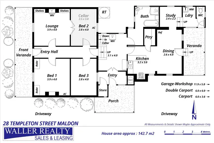 Floorplan of Homely house listing, 28 Templeton Street, Maldon VIC 3463
