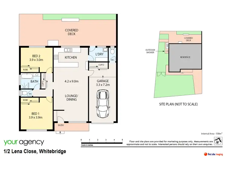 Floorplan of Homely semi-detached listing, 1/2 Lena Close, Whitebridge NSW 2290