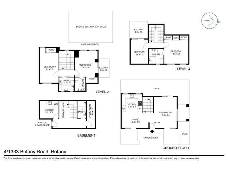 Floorplan of Homely townhouse listing, 4/1333 Botany Road, Botany NSW 2019