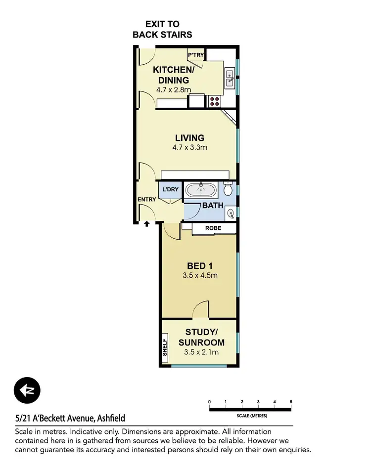 Floorplan of Homely apartment listing, 5/21 A'Beckett Avenue, Ashfield NSW 2131