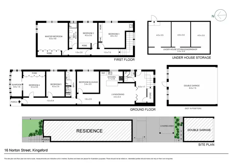 Floorplan of Homely semi-detached listing, 16 Norton Street, Kingsford NSW 2032