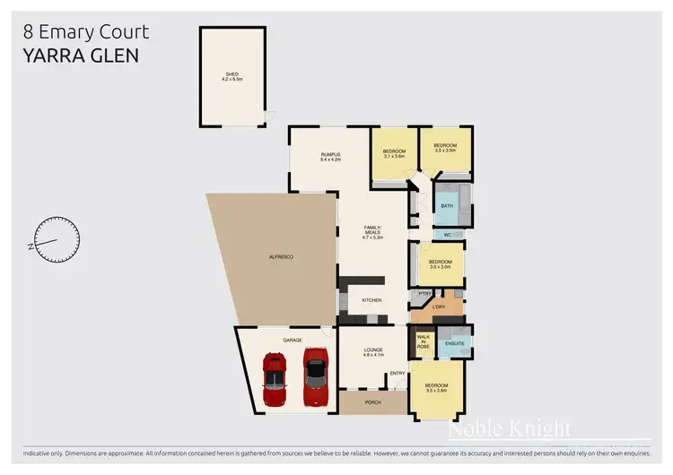 Floorplan of Homely house listing, 8 Emary Court, Yarra Glen VIC 3775