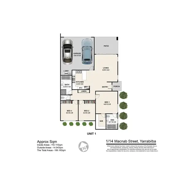Floorplan of Homely unit listing, 1/22 Huggins Avenue, Yarrabilba QLD 4207