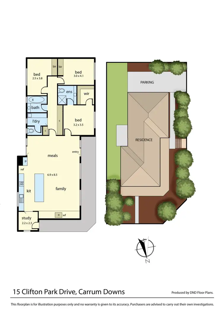 Floorplan of Homely house listing, 15 Clifton Park Drive, Carrum Downs VIC 3201
