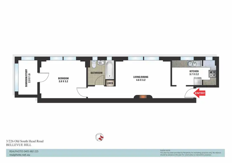 Floorplan of Homely apartment listing, 3/226 Old South Head Road, Bellevue Hill NSW 2023