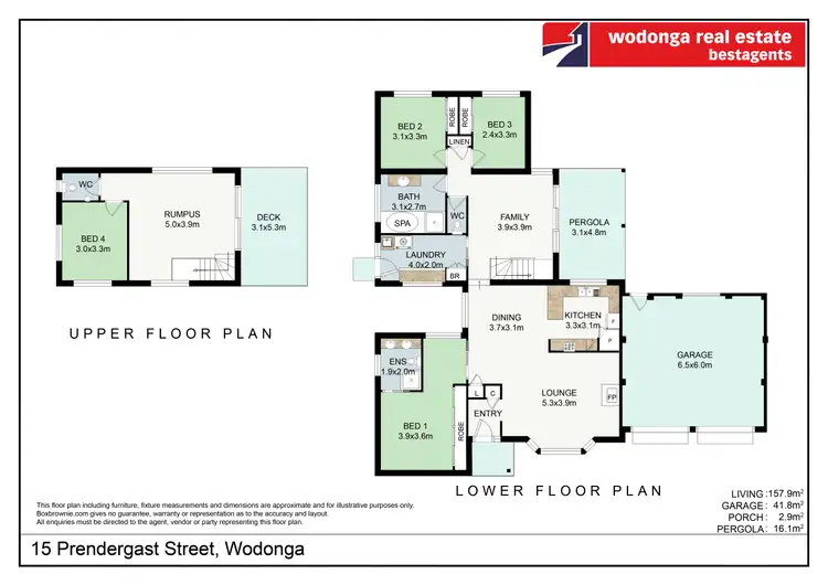 Floorplan of Homely house listing, 15 Prendergast Street, Wodonga VIC 3690