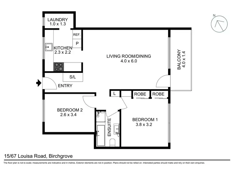 Floorplan of Homely apartment listing, 15/67 Louisa Road, Birchgrove NSW 2041
